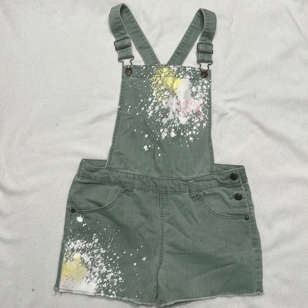 Cat and Jack girls size 14/16 shortalls shorts overalls very good